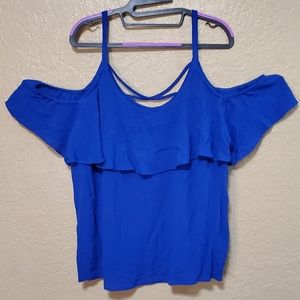 BUNDLE $ALE - Royal Blue Off The Shoulder Blouse, Sz XL